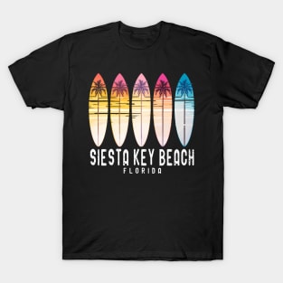 Retro Siesta Key Beach Florida Surfer Surfing T-Shirt